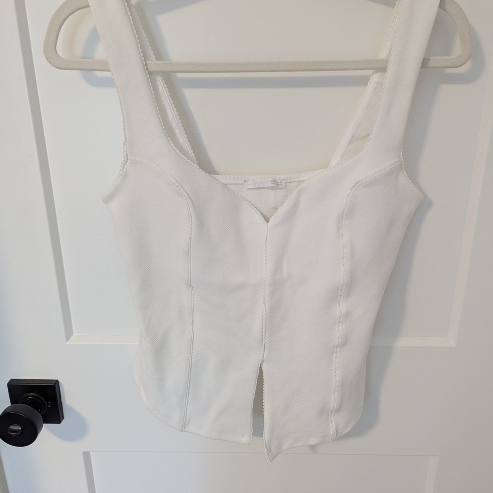 2/$20 Zara High Waist White Shorts - Picture 2 of 4